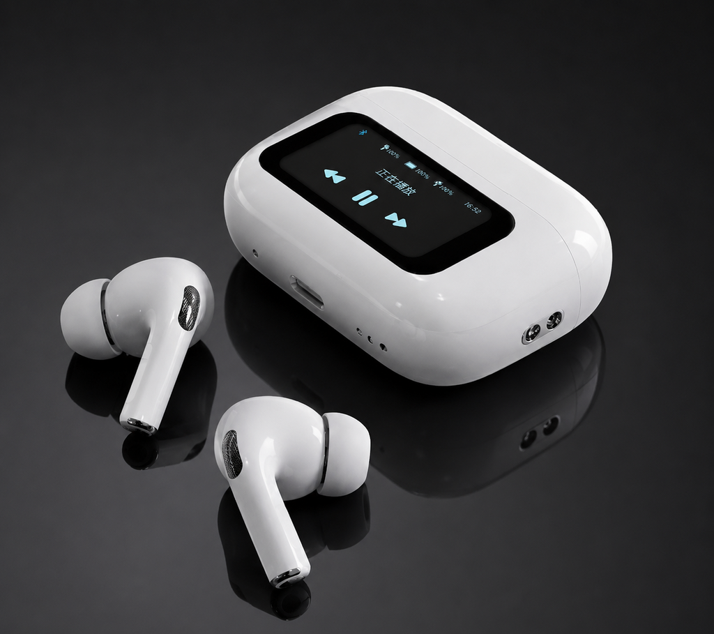 AUROX Smart Display Wireless Earbuds with ANC & ENC