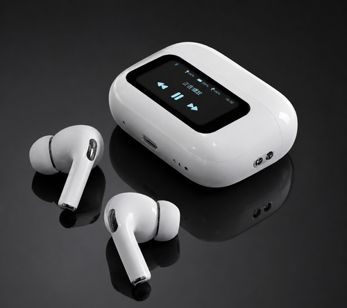 AUROX Smart Display Wireless Earbuds with ANC & ENC