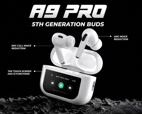 AUROX Smart Display Wireless Earbuds with ANC & ENC | Bluetooth 5.3 | 50H Playtime