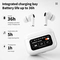 AUROX Smart Display Wireless Earbuds with ANC & ENC | Bluetooth 5.3 | 50H Playtime